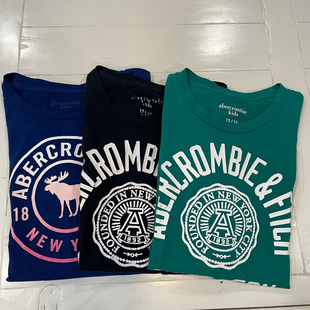 SOLD 3 Abercrombie Kids Short Sleeves Tees —SOLD